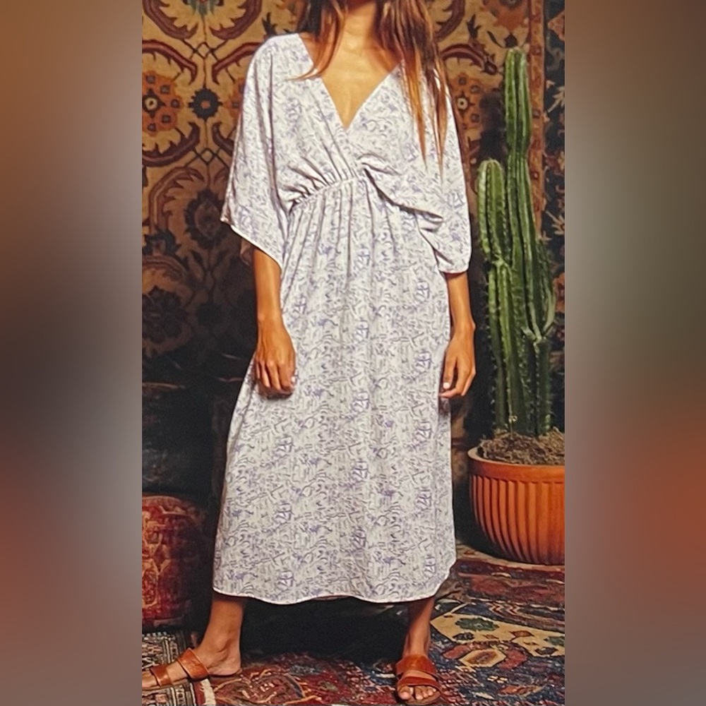 BUCKETLIST White and Purple Floral Dress
